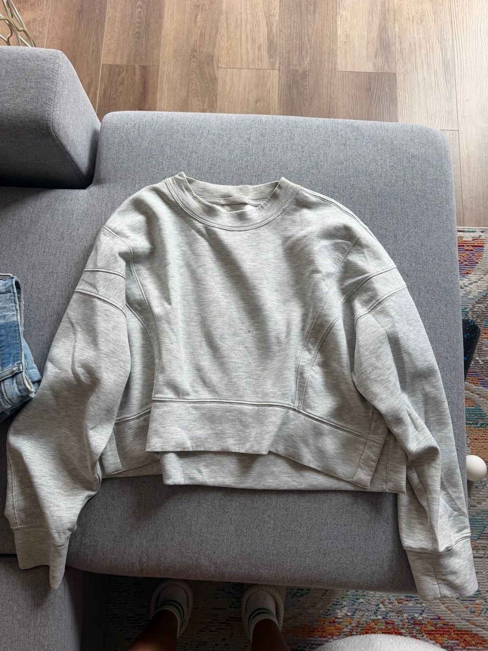 Classic Crewneck Women's Sweatshirt - Light Heather Gray
